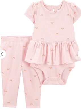 Carter’s 2 PC Rainbow Printed Bodysuit & Pants Set
